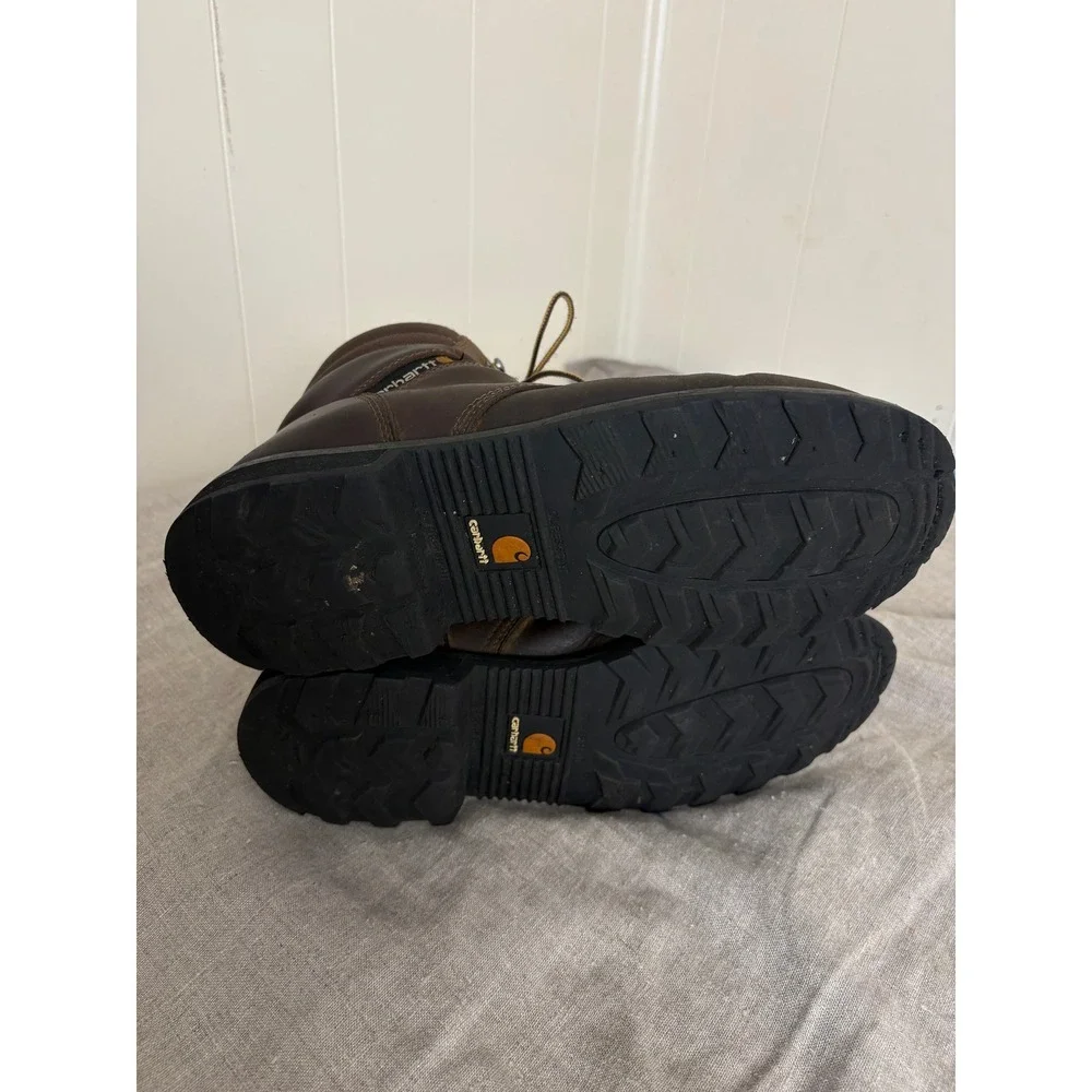 Carhartt Work Boots Mens 10 Brown Good CMW6174 EH SR Leather Lace Up